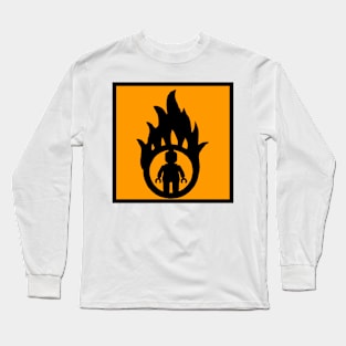 MINIFIG IN FLAME LOGO Long Sleeve T-Shirt